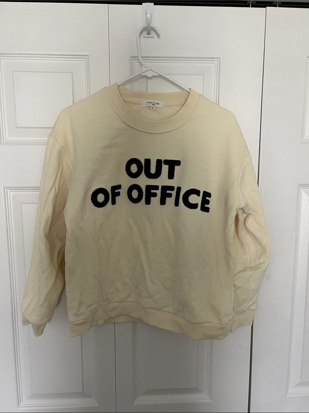 Out of Office Cream Crewneck Sweatshirt